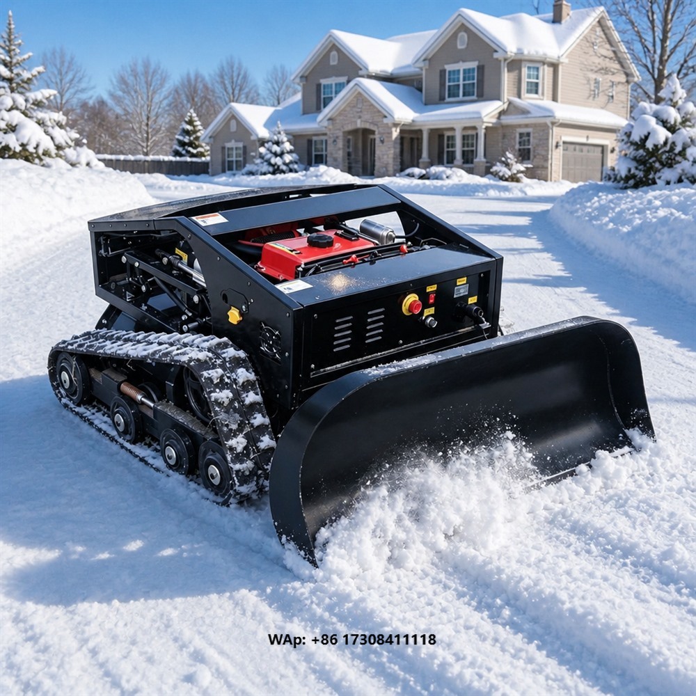 Robot Track - หุ่นยนต์ไถหิมะแบบตีนตะขาบควบคุมระยะไกล เครื่องกำจัดหิมะแบบตีนตะขาบ ได้รับมาตรฐาน CE EPA สำหรับกำจัดหิมะในลานรถและสวน