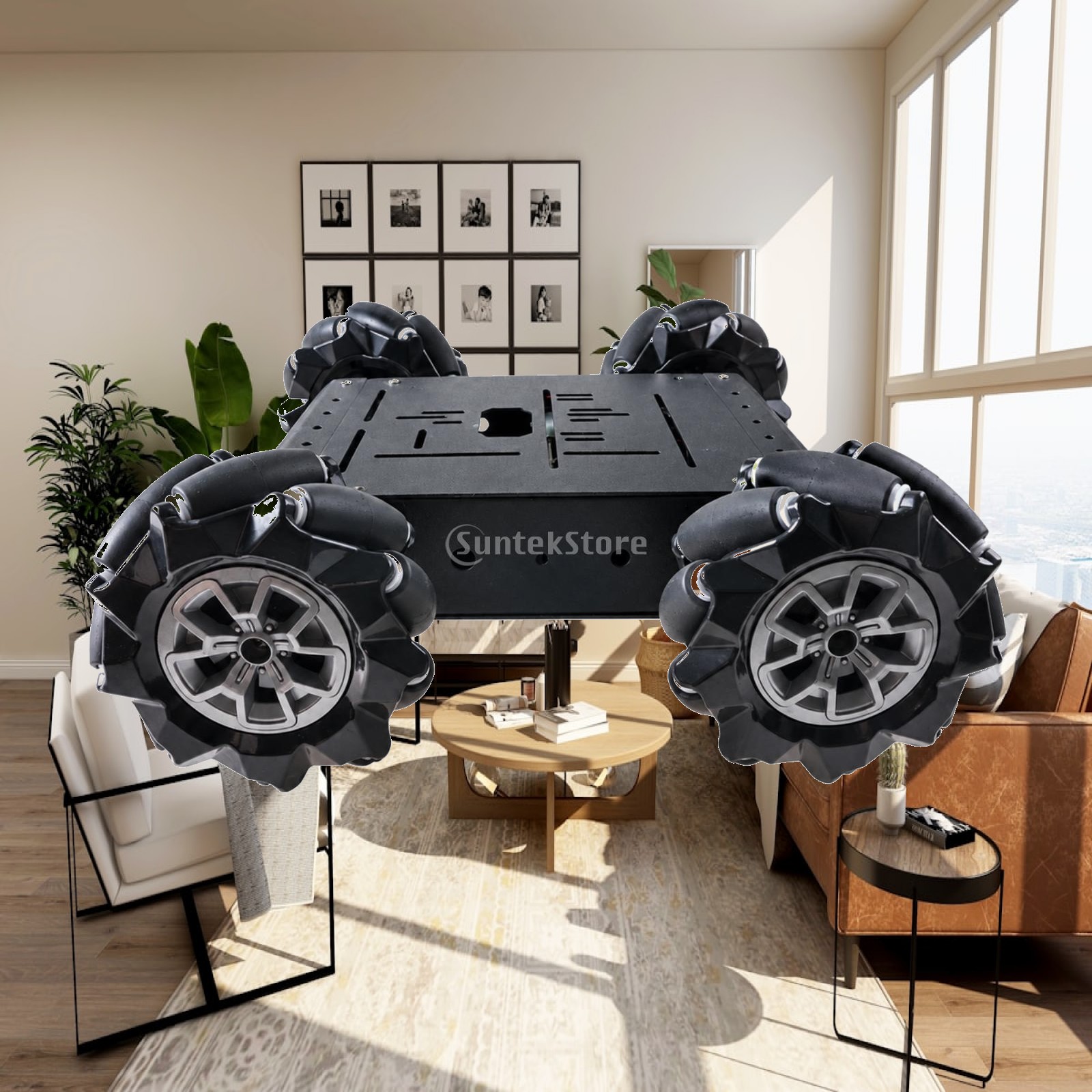 Robot Car Kit - โครงรถบังคับวิทยุแบบหลายทิศทาง พร้อมมอเตอร์เกียร์ 4WD สำหรับชุดหุ่นยนต์บังคับ