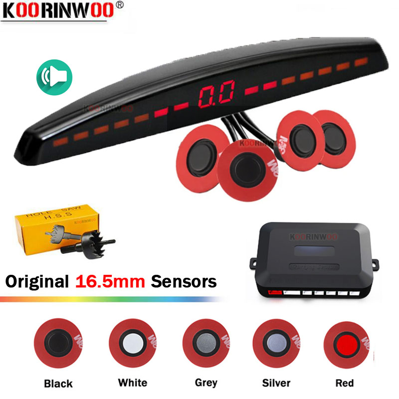 Infrared Obstacle Sensor - Koorinwoo เซ็นเซอร์แบน13มม. ปรับได้สำหรับรถยนต์ที่มีหน้าจอ LED เซ็นเซอร์ถอยหลังเครื่องตรวจจับเรดาร์ถอยหลังชุดระบบเสียงบี๊บ