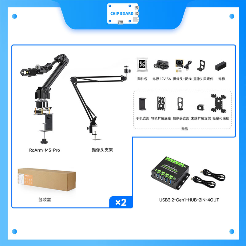 Robot Arm Kit - ชุดแขนหุ่นยนต์ Waveshare 5+1DOF - NVIDIA Orin,