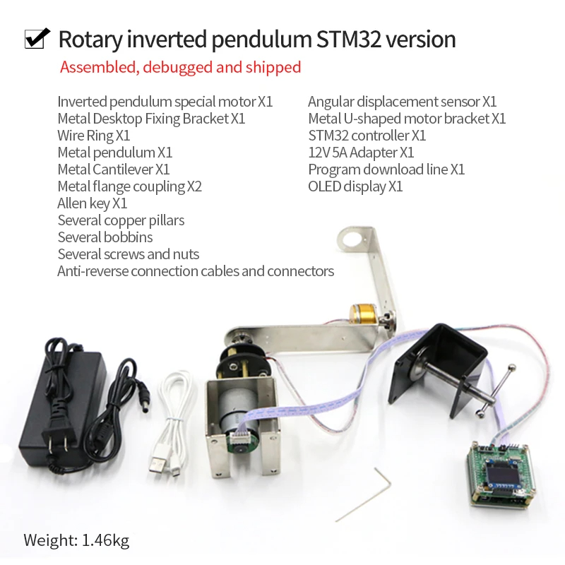 Arduino Robot - ชุดอุปกรณ์เพนดูลัมกลับหัวแบบหมุนได้ IP570 สำหรับ Arduino STM32 หุ่นยนต์