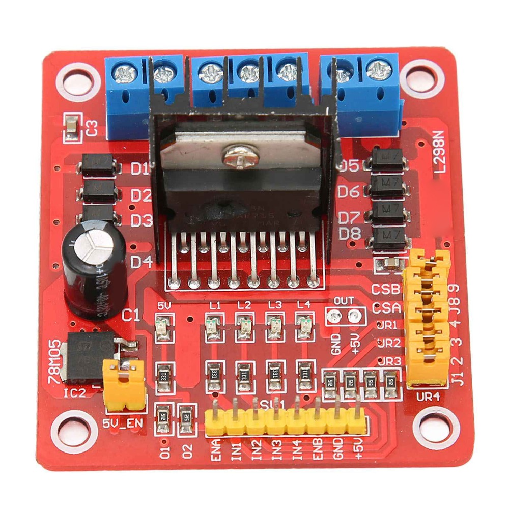 Motor Driver L298N - โมดูลควบคุมมอเตอร์สเต็ปเปอร์ L298N 5V-35V 2A บอร์ดควบคุมมอเตอร์ DC