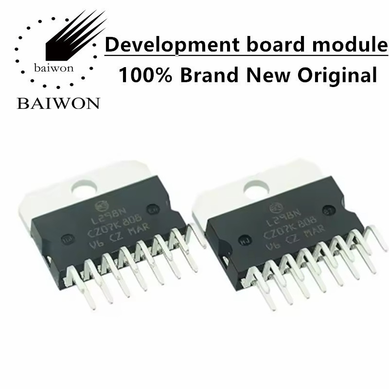 Motor Driver L298N - L298N L298 ZIP-15 ชิปควบคุมมอเตอร์สเต็ปเปอร์/สวิตช์ภายในของไดรเวอร์บริดจ์