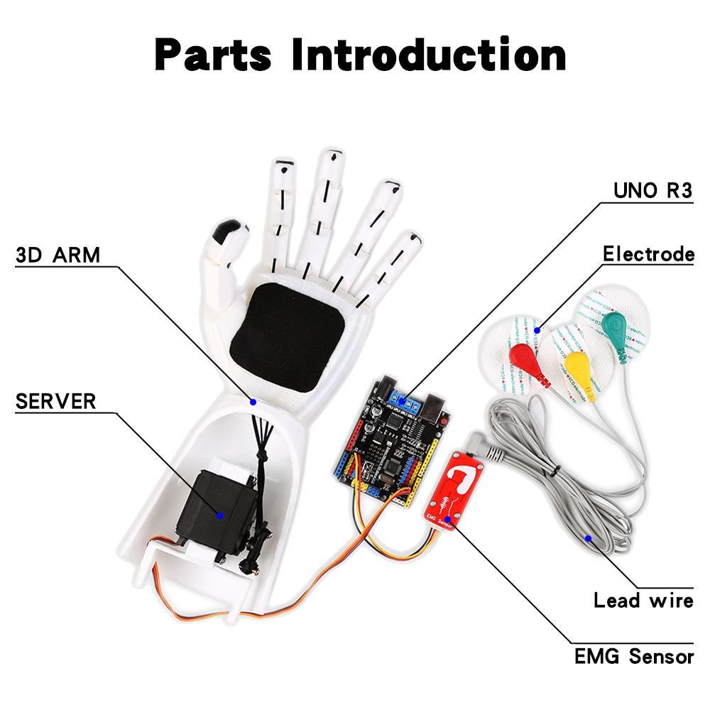 เซ็นเซอร์ EMG แขนหุ่นยนต์เซ็นเ - Arduino Robot บทวิจารณ์และราคา