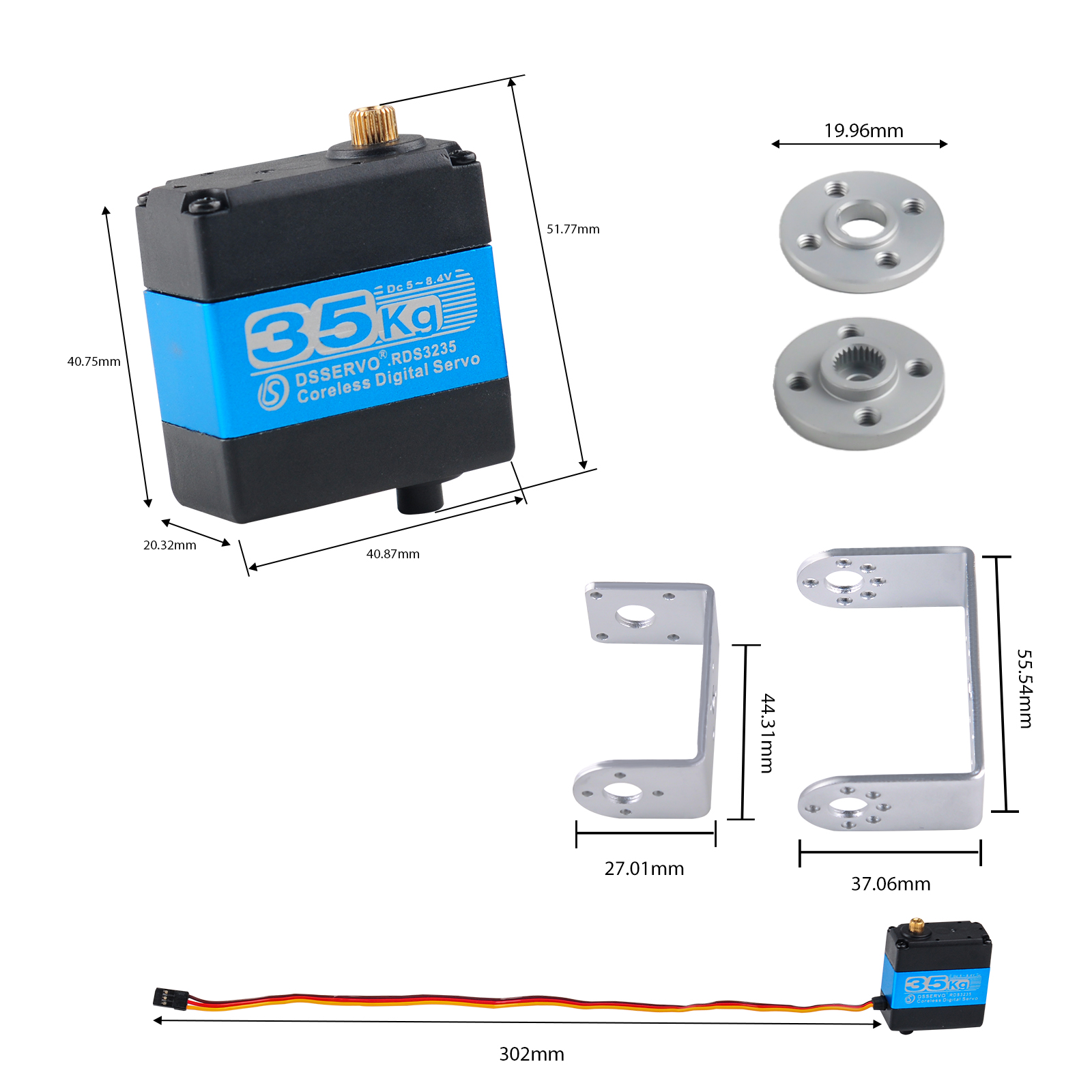 RDS3235 ดิจิทัลเซอร์โว มอเตอร์ - Servo Bracket บทวิจารณ์และราคา