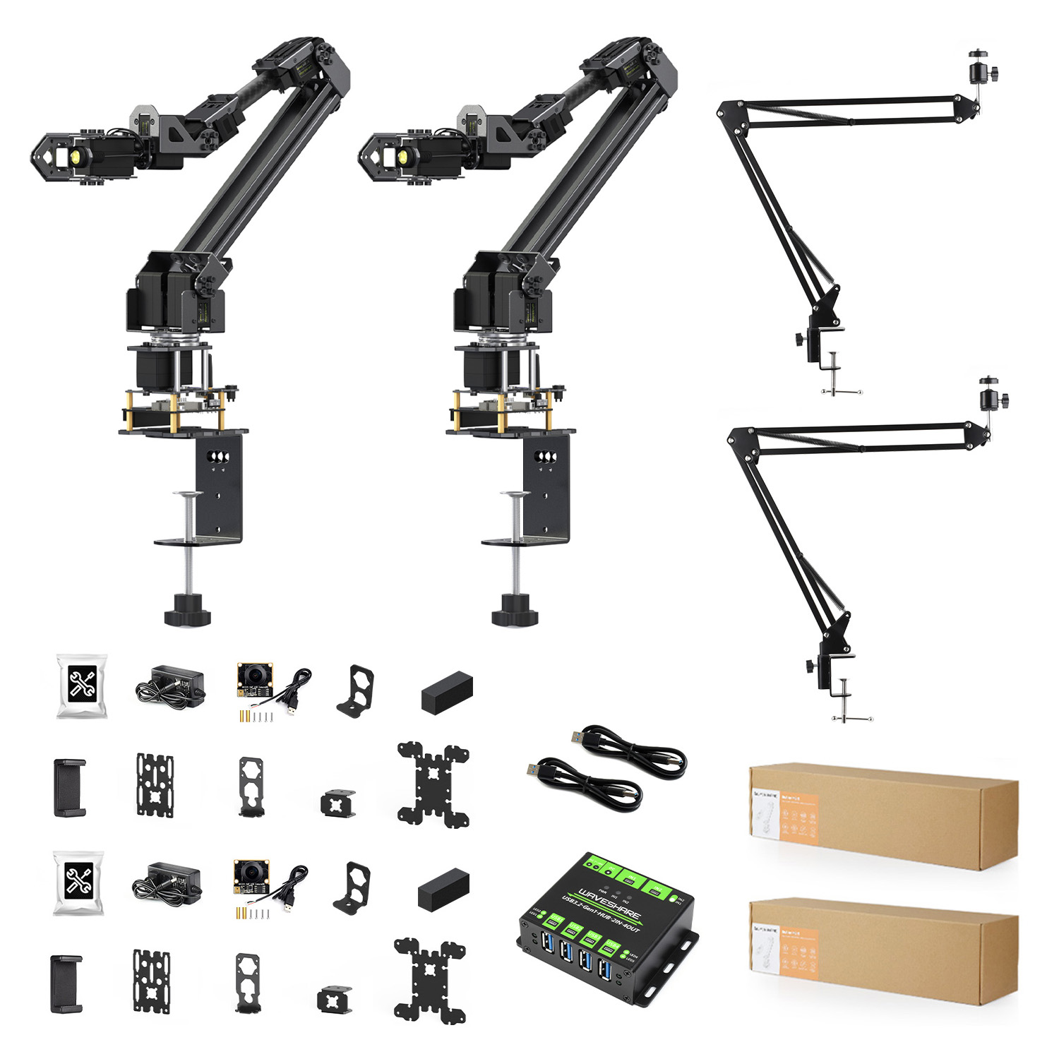 ชุดแขนหุ่นยนต์ Waveshare 5+1DO - Robot Arm Kit บทวิจารณ์และราคา