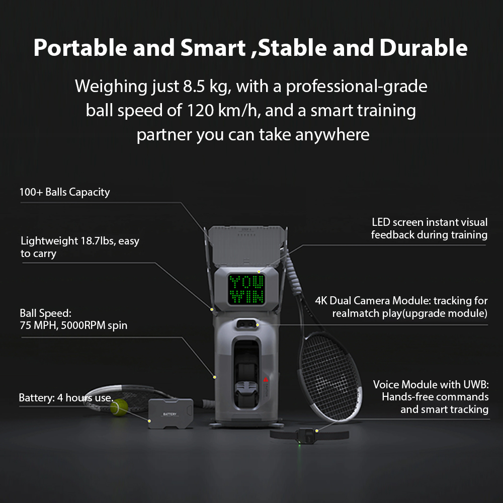 เครื่องยิงลูกเทนนิส AI รุ่นใหม - Robot Track บทวิจารณ์และราคา